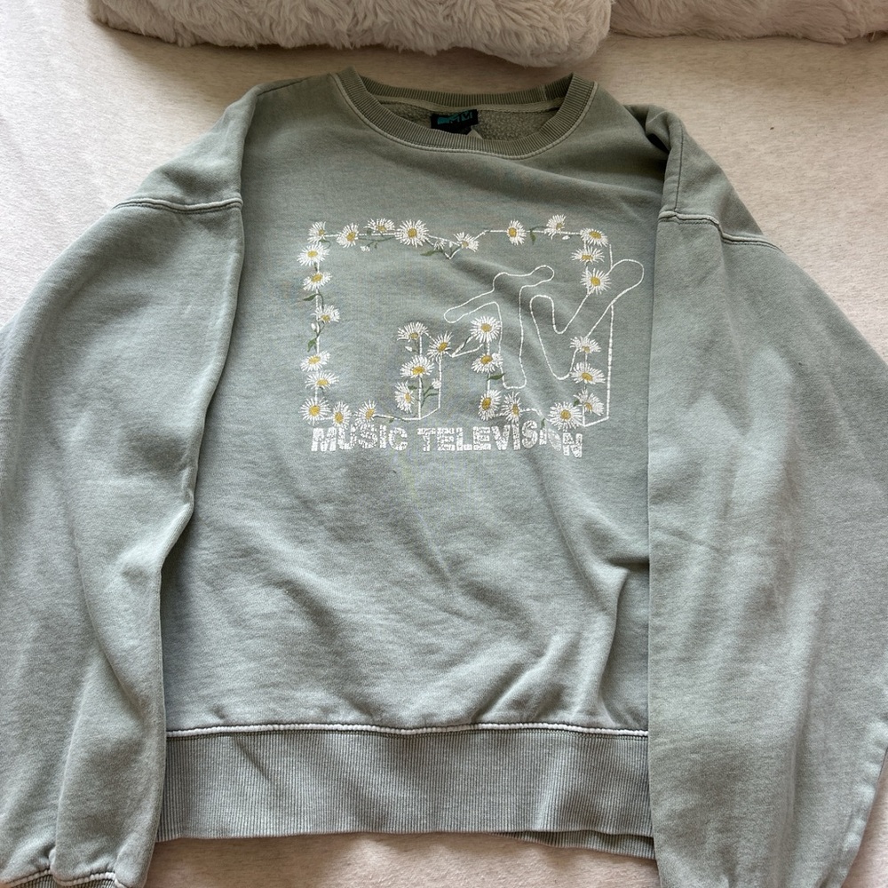 Cotton On Green Sweatshirt with MTV Tag